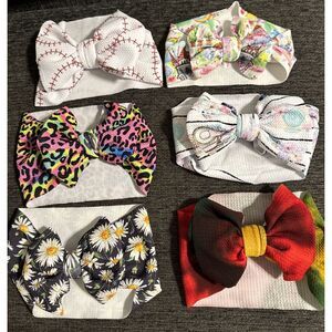 6 Handmade Infant Headband‎ Bows